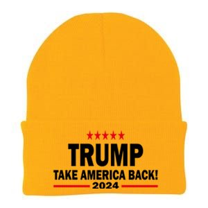 Donald Trump 2024 Take America Back Meaningful Gift Knit Cap Winter Beanie