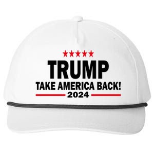 Donald Trump 2024 Take America Back Meaningful Gift Snapback Five-Panel Rope Hat