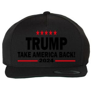 Donald Trump 2024 Take America Back Meaningful Gift Wool Snapback Cap