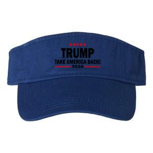 Donald Trump 2024 Take America Back Meaningful Gift Valucap Bio-Washed Visor