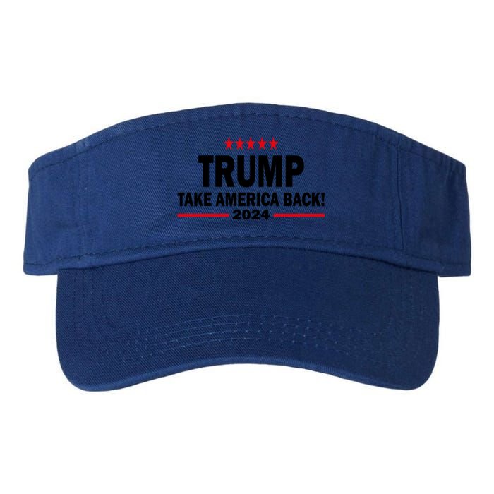 Donald Trump 2024 Take America Back Meaningful Gift Valucap Bio-Washed Visor