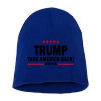 Donald Trump 2024 Take America Back Meaningful Gift Short Acrylic Beanie