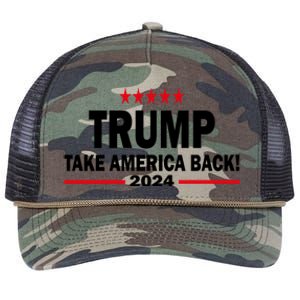 Donald Trump 2024 Take America Back Meaningful Gift Retro Rope Trucker Hat Cap