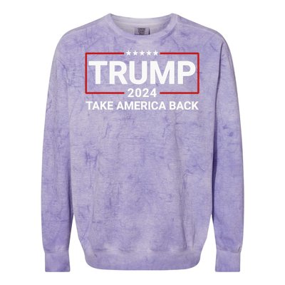 Donald Trump 2024 Take America Back Election - The Return Colorblast Crewneck Sweatshirt