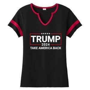 Donald Trump 2024 Take America Back Election - The Return Ladies Halftime Notch Neck Tee