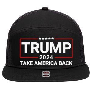 Donald Trump 2024 Take America Back Election - The Return 7 Panel Mesh Trucker Snapback Hat