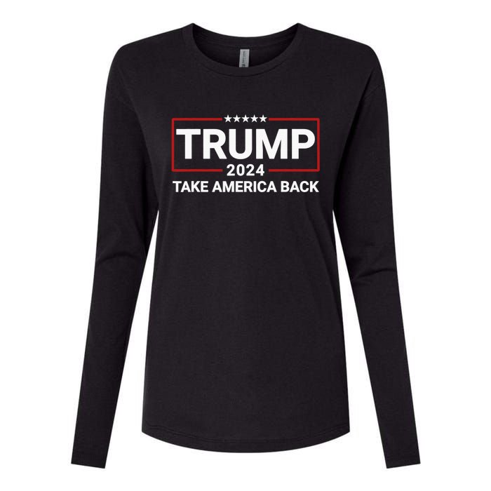 Donald Trump 2024 Take America Back Election - The Return Womens Cotton Relaxed Long Sleeve T-Shirt