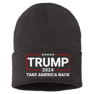 Donald Trump 2024 Take America Back Election - The Return Sustainable Knit Beanie