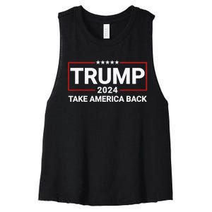 Donald Trump 2024 Take America Back Election - The Return Women's Racerback Cropped Tank