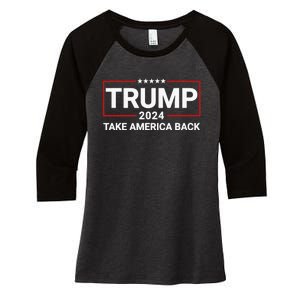 Donald Trump 2024 Take America Back Election - The Return Women's Tri-Blend 3/4-Sleeve Raglan Shirt