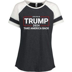 Donald Trump 2024 Take America Back Election - The Return Enza Ladies Jersey Colorblock Tee