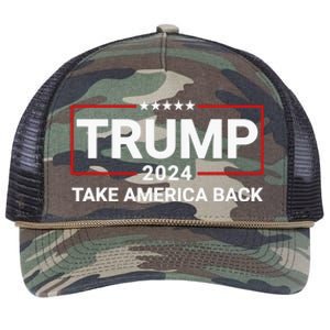 Donald Trump 2024 Take America Back Election - The Return Retro Rope Trucker Hat Cap