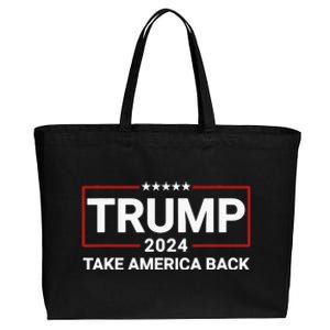 Donald Trump 2024 Take America Back Election - The Return Cotton Canvas Jumbo Tote