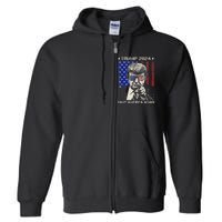 Donald Trump 2024 Save America Again American Flag Full Zip Hoodie