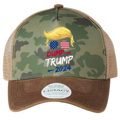 Dump Trump 2024 Funny Support Trump Election The Return Legacy Tie Dye Trucker Hat