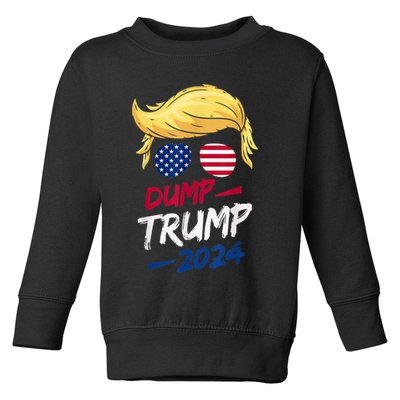 Dump Trump 2024 Funny Support Trump Election The Return Toddler Sweatshirt