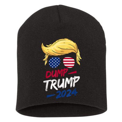 Dump Trump 2024 Funny Support Trump Election The Return Short Acrylic Beanie