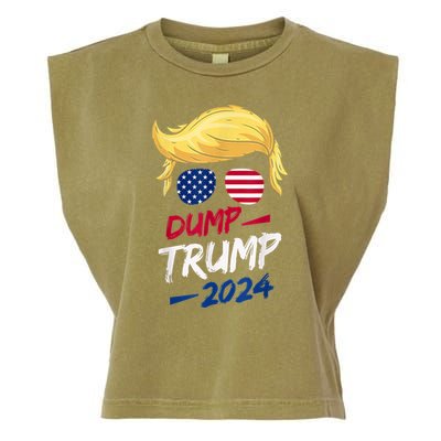 Dump Trump 2024 Funny Support Trump Election The Return Garment-Dyed Women's Muscle Tee