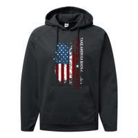 Donald Trump 2024 Take America Back American Flag Patriotic Performance Fleece Hoodie