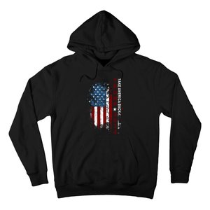 Donald Trump 2024 Take America Back American Flag Patriotic Hoodie