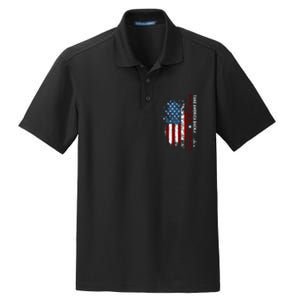 Donald Trump 2024 Take America Back American Flag Patriotic Dry Zone Grid Polo