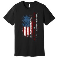 Donald Trump 2024 Take America Back American Flag Patriotic Premium T-Shirt