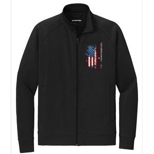 Donald Trump 2024 Take America Back American Flag Patriotic Stretch Full-Zip Cadet Jacket