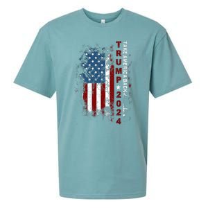 Donald Trump 2024 Take America Back American Flag Patriotic Sueded Cloud Jersey T-Shirt