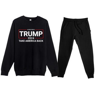 Donald Trump 2024 Take America Back Election The Return 7625 Premium Crewneck Sweatsuit Set