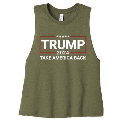 Donald Trump 2024 Take America Back Election The Return 7625 Women's Racerback Cropped Tank