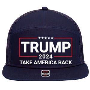 Donald Trump 2024 Take America Back Election The Return 7625 7 Panel Mesh Trucker Snapback Hat