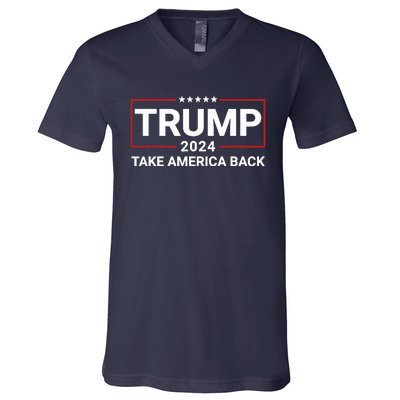 Donald Trump 2024 Take America Back Election The Return 7625 V-Neck T-Shirt