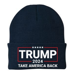 Donald Trump 2024 Take America Back Election The Return 7625 Knit Cap Winter Beanie