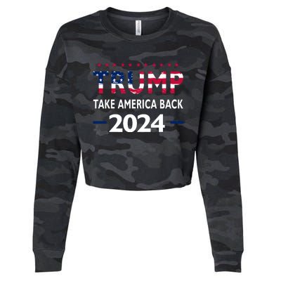 Donald Trump 2024 Take America Back Election The Return Cropped Pullover Crew