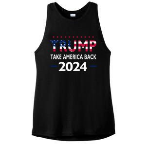 Donald Trump 2024 Take America Back Election The Return Ladies PosiCharge Tri-Blend Wicking Tank