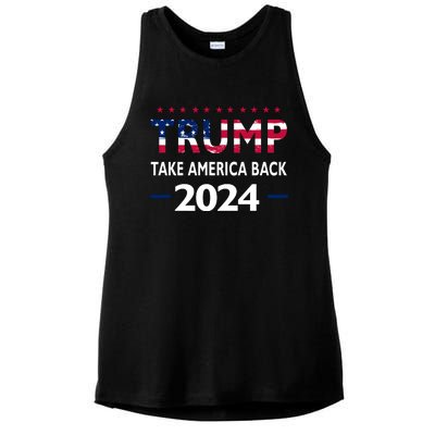 Donald Trump 2024 Take America Back Election The Return Ladies PosiCharge Tri-Blend Wicking Tank