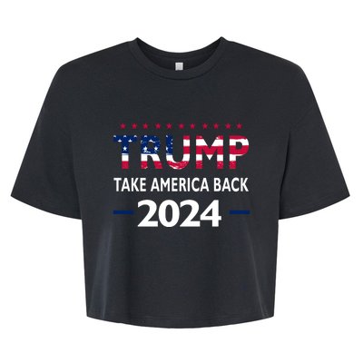 Donald Trump 2024 Take America Back Election The Return Bella+Canvas Jersey Crop Tee