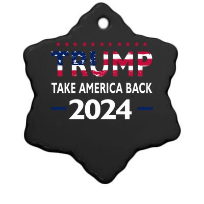 Donald Trump 2024 Take America Back Election The Return Ceramic Star Ornament