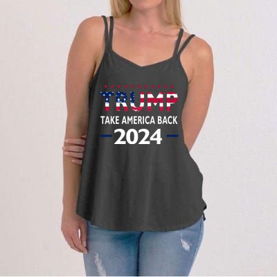 Donald Trump 2024 Take America Back Election The Return Women's Strappy Tank