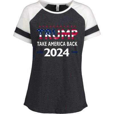 Donald Trump 2024 Take America Back Election The Return Enza Ladies Jersey Colorblock Tee