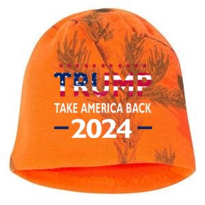 Donald Trump 2024 Take America Back Election The Return Kati - Camo Knit Beanie