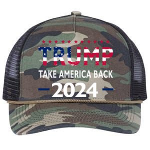 Donald Trump 2024 Take America Back Election The Return Retro Rope Trucker Hat Cap