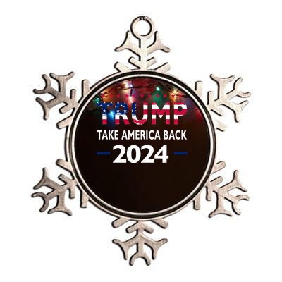 Donald Trump 2024 Take America Back Election The Return Metallic Star Ornament