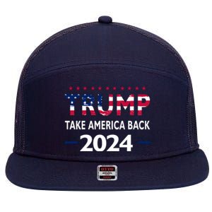 Donald Trump 2024 Take America Back Election The Return 7 Panel Mesh Trucker Snapback Hat