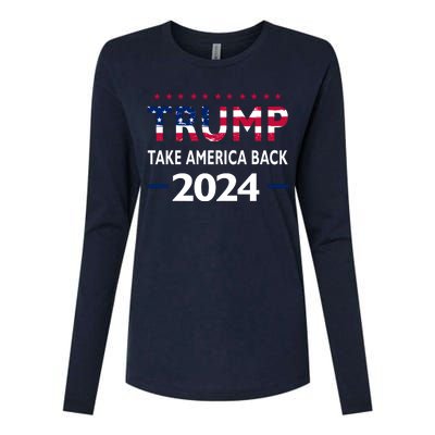 Donald Trump 2024 Take America Back Election The Return Womens Cotton Relaxed Long Sleeve T-Shirt