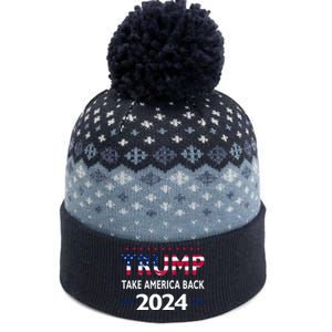 Donald Trump 2024 Take America Back Election The Return The Baniff Cuffed Pom Beanie