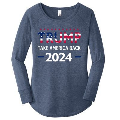 Donald Trump 2024 Take America Back Election The Return Women's Perfect Tri Tunic Long Sleeve Shirt