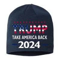 Donald Trump 2024 Take America Back Election The Return Sustainable Beanie