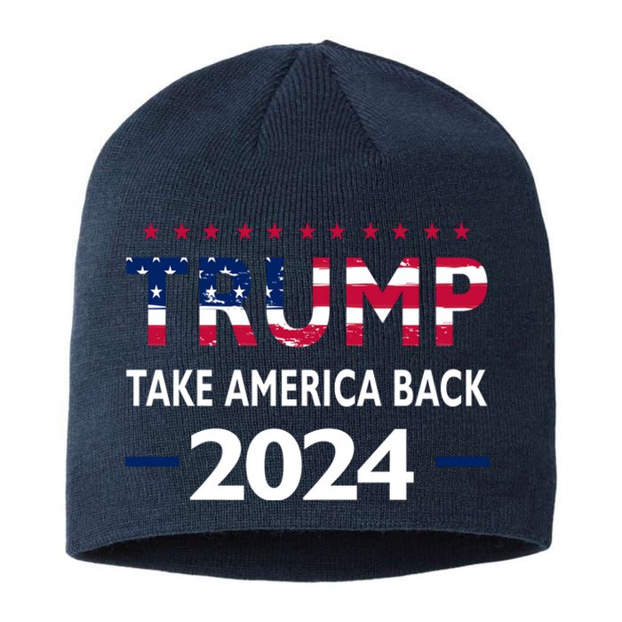 Donald Trump 2024 Take America Back Election The Return Sustainable Beanie