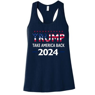 Donald Trump 2024 Take America Back Election The Return Women's Racerback Tank